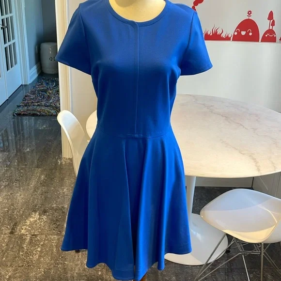Diane Von Furstenberg | Dresses | Nwt Diane Von Furstenberg Delyse Blue  Iris Fit And Flare Dress 8 | Poshmark